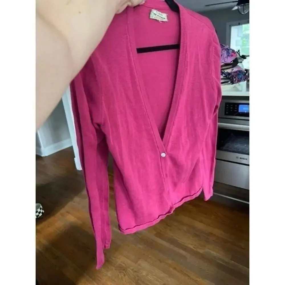 Tommy bahama pink Cardigan sweater‎ large